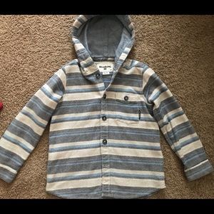 Billabong Boys small (5/6) Hooded Flannel